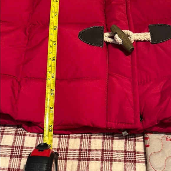 Red Puffer Vest with Toggle Buttons - Picture 5 of 8